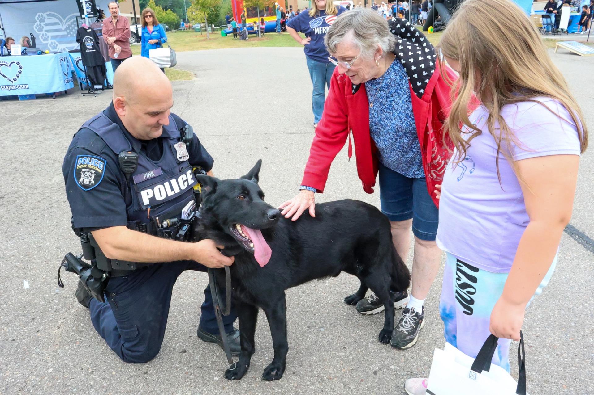 K-9 and handler at Open House