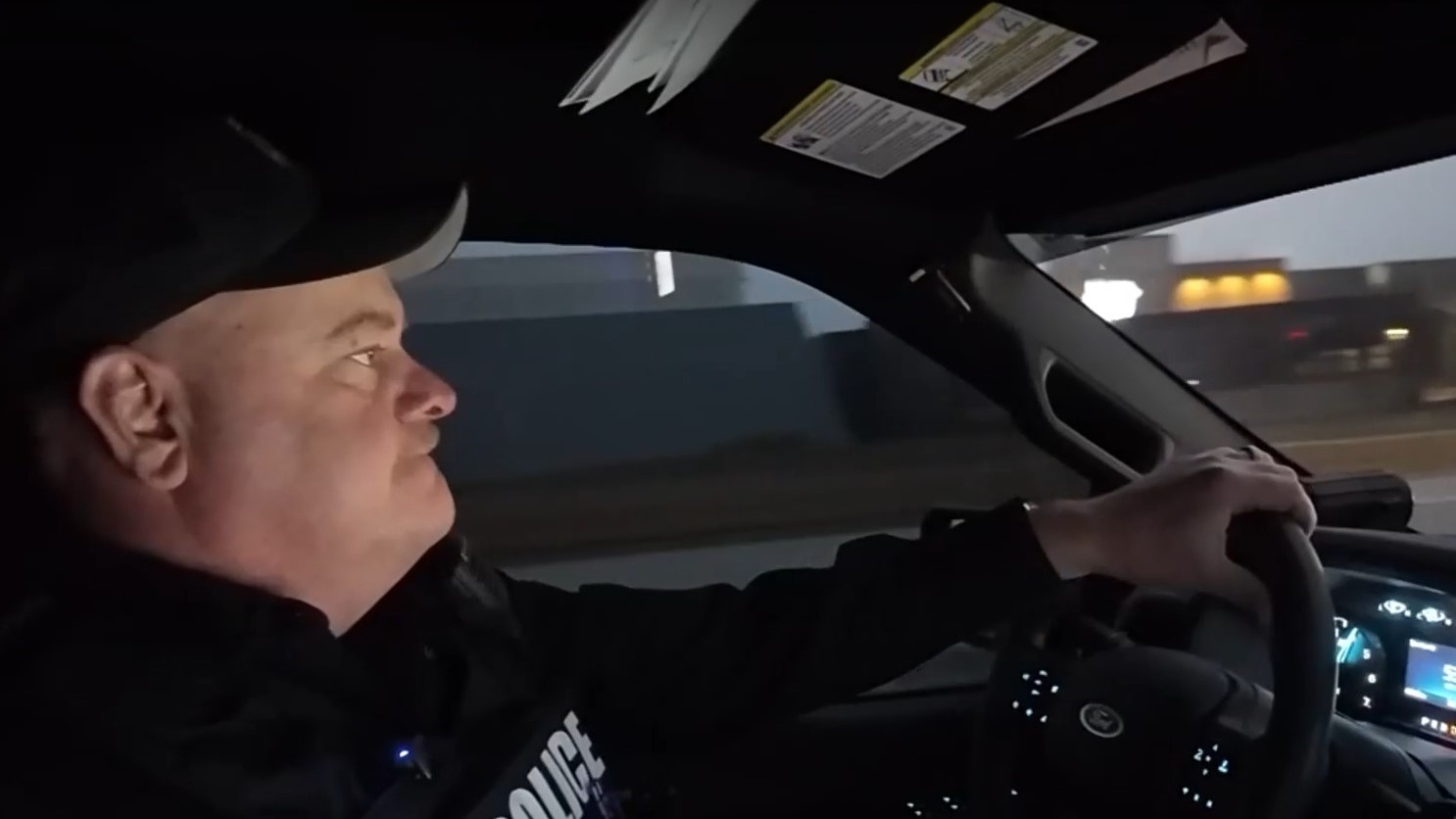 Traffic Sgt on patrol